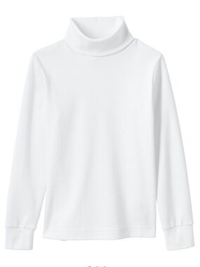 Lands End Kids Classic White Turtleneck Long Sleeve Top | Lands End turtleneck
